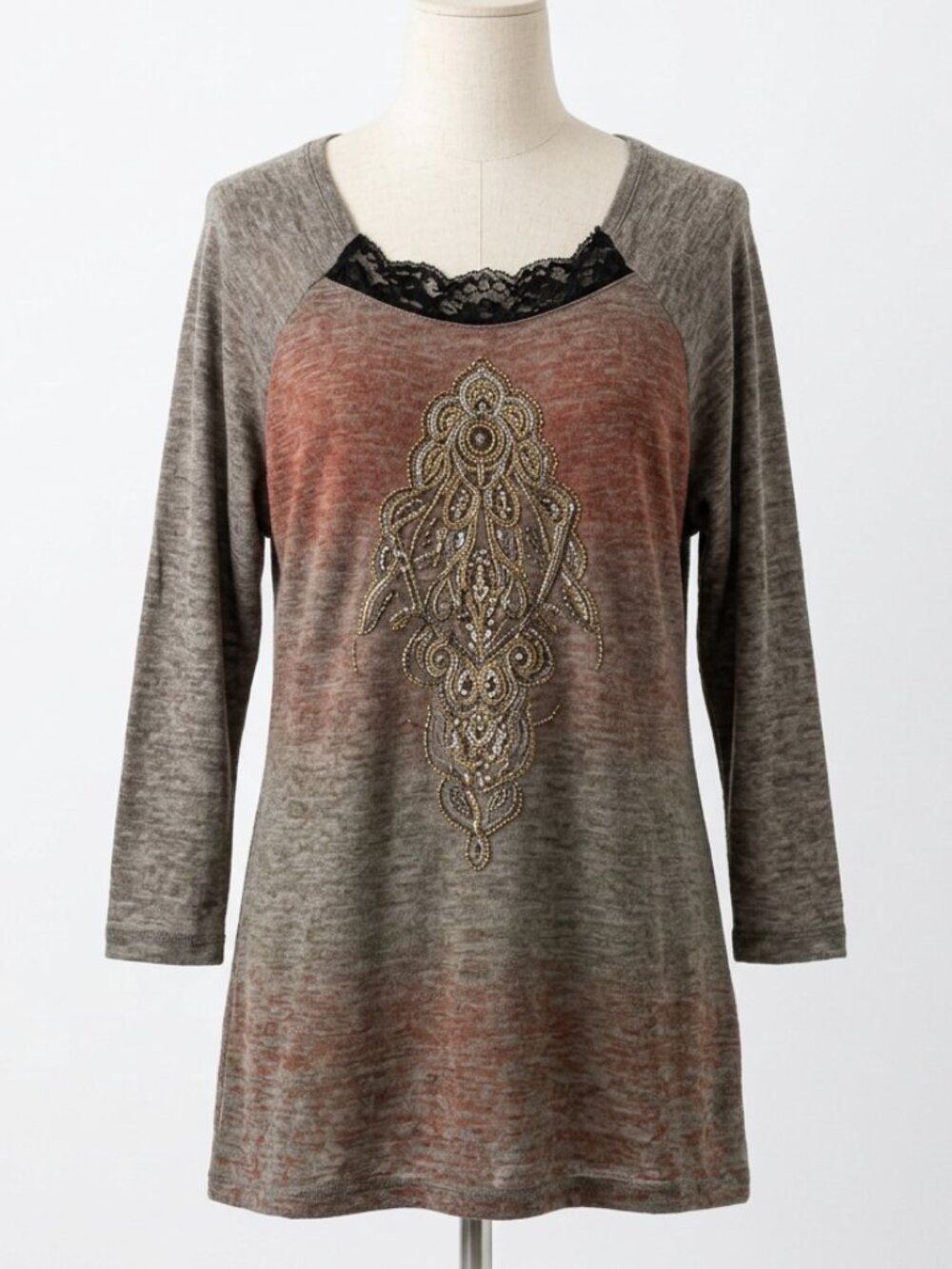 Studio Gem Blouse 2X Women's Gypsy Casual Cottagecore Comfy Top